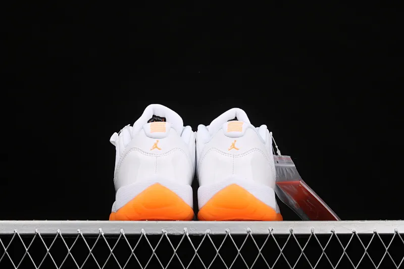 All categories Air Jordan Jordan series basketball shoes Air Jordan 11 pure original version Air Jordan 11 Bright Citus AJ11 Joe 11 white orange low-top basketball shoes AH7860-139